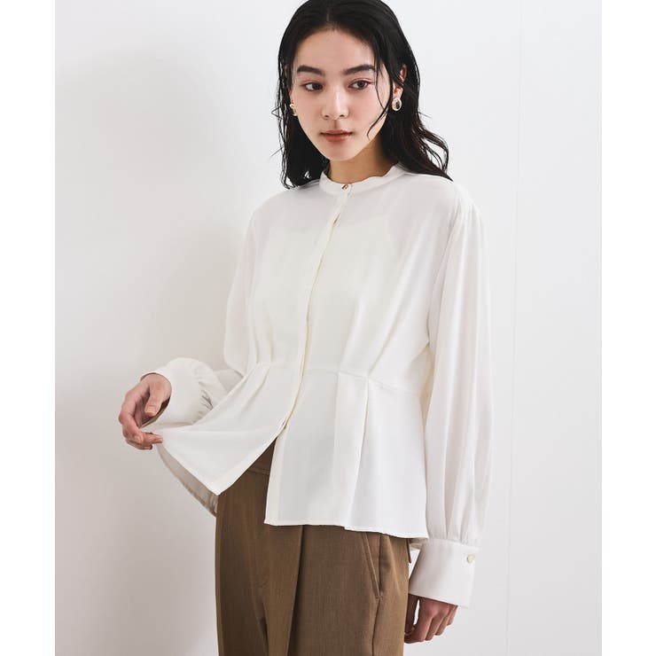 洗える】ウエストタックブラウス[品番：VISW0045581]｜VIS （ビス ）の