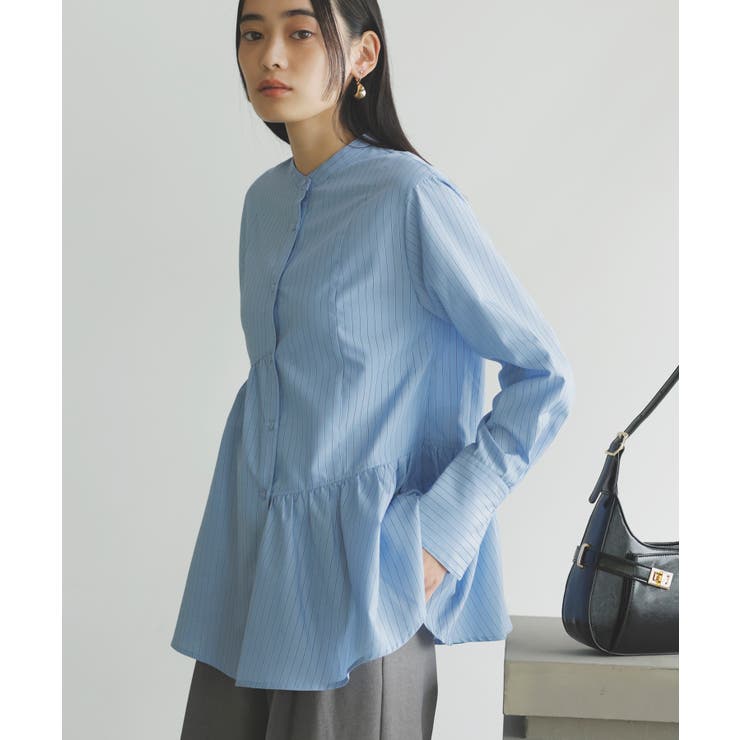 【洗える】アシンメトリーフレアーシャツ | VIS  | 詳細画像17 