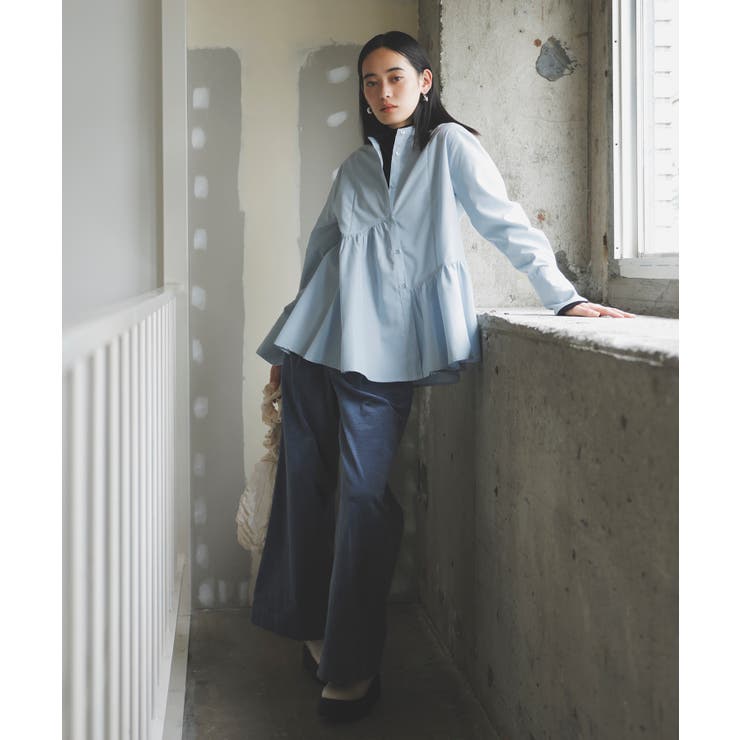 【洗える】アシンメトリーフレアーシャツ | VIS  | 詳細画像19 