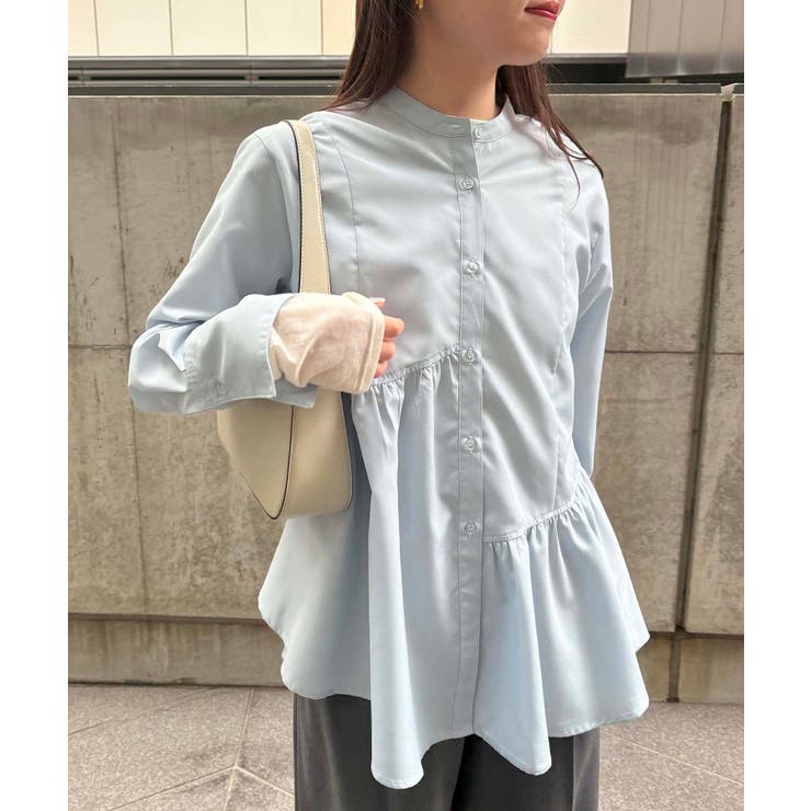 【洗える】アシンメトリーフレアーシャツ | VIS  | 詳細画像24 