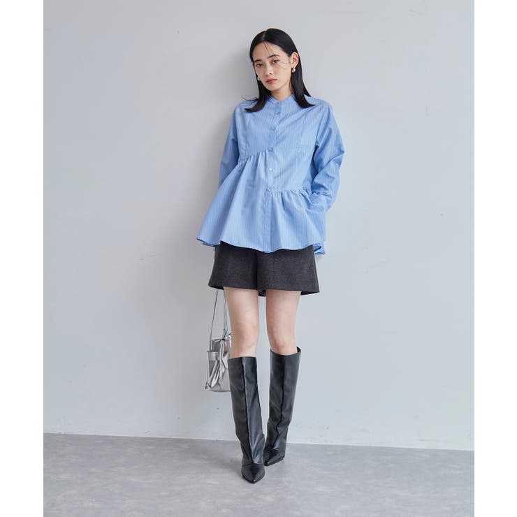 【洗える】アシンメトリーフレアーシャツ | VIS  | 詳細画像5 