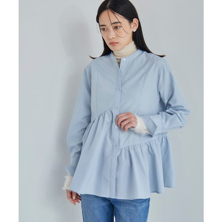 【洗える】アシンメトリーフレアーシャツ | VIS  | 詳細画像7 