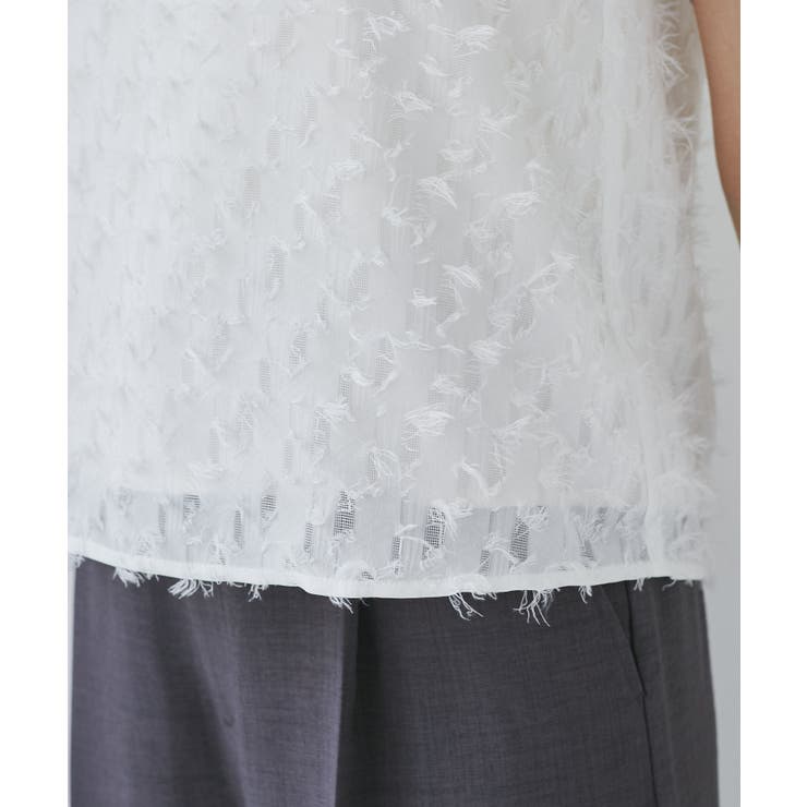 チューリップスリーブジャガードスキッパーブラウス | VIS  | 詳細画像20 