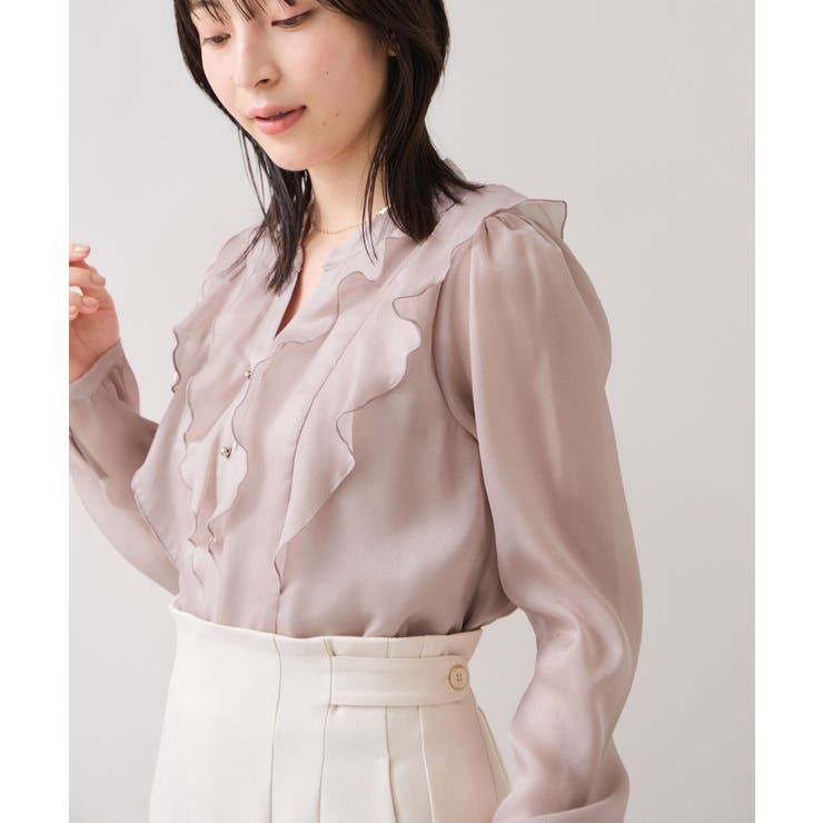 シアーラッフルブラウス/イージーケア | VIS  | 詳細画像11 