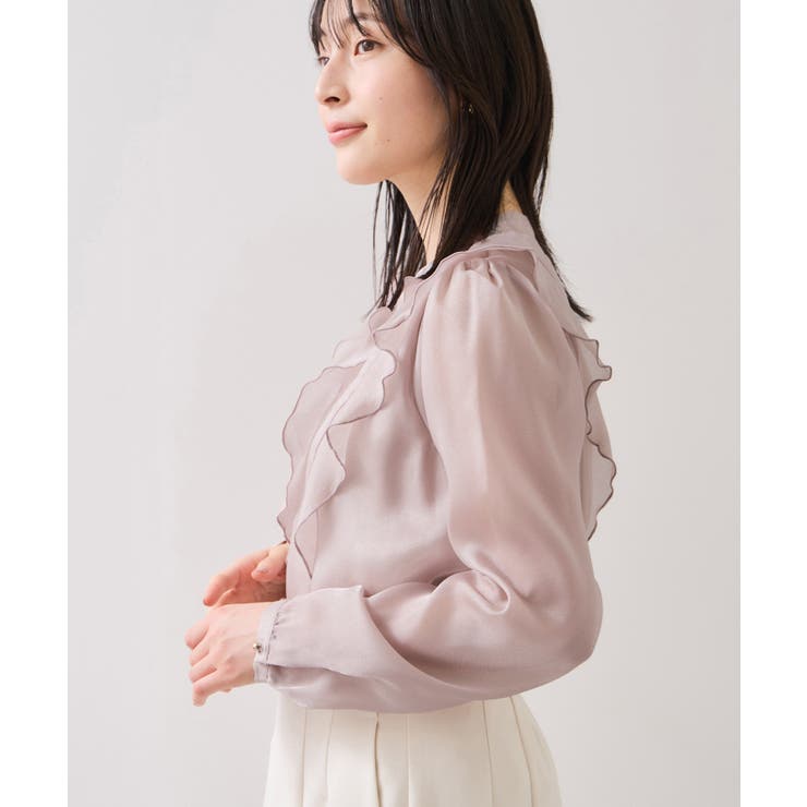 シアーラッフルブラウス/イージーケア | VIS  | 詳細画像12 