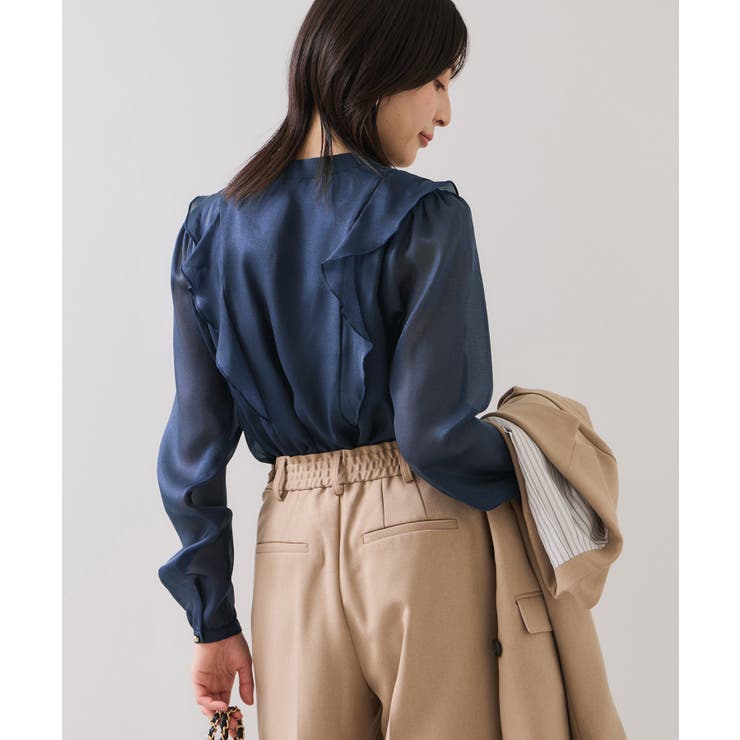 シアーラッフルブラウス/イージーケア | VIS  | 詳細画像16 