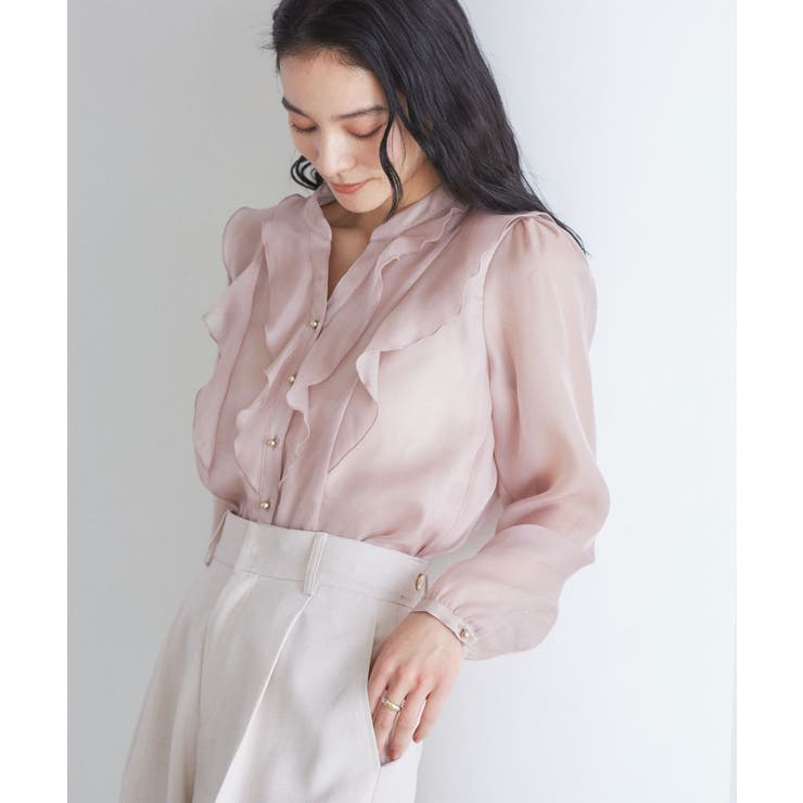 シアーラッフルブラウス/イージーケア | VIS  | 詳細画像22 