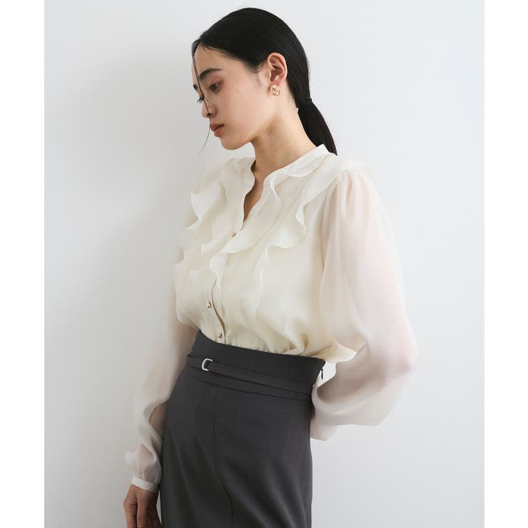 シアーラッフルブラウス/イージーケア | VIS  | 詳細画像26 