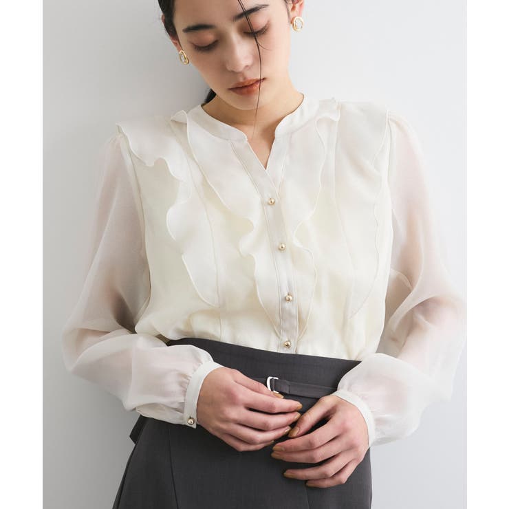 シアーラッフルブラウス/イージーケア | VIS  | 詳細画像27 