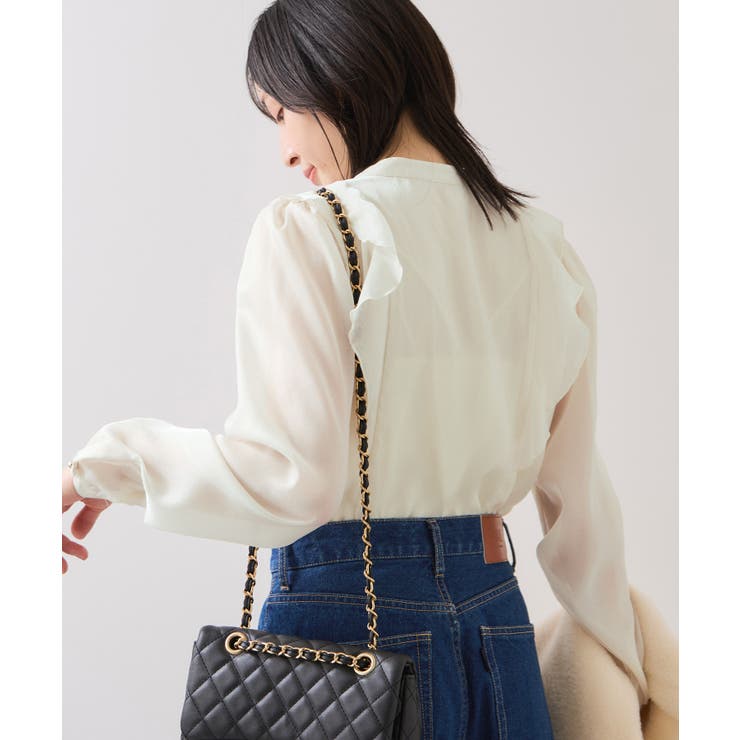 シアーラッフルブラウス/イージーケア | VIS  | 詳細画像8 