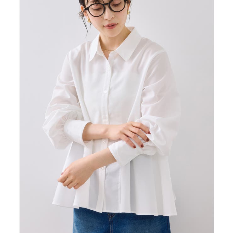 ヘムデザインフレアシャツ/イージーケア | VIS  | 詳細画像13 