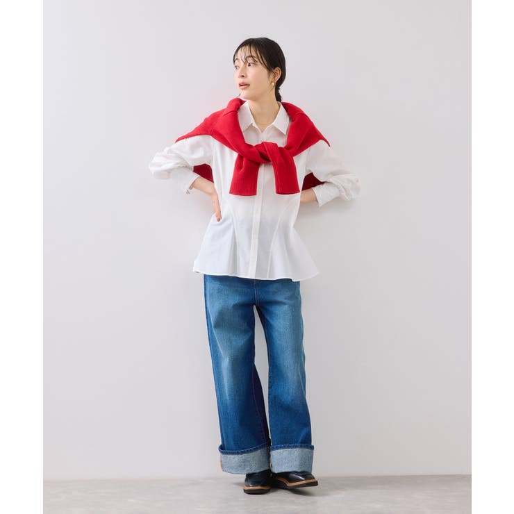 ヘムデザインフレアシャツ/イージーケア | VIS  | 詳細画像14 