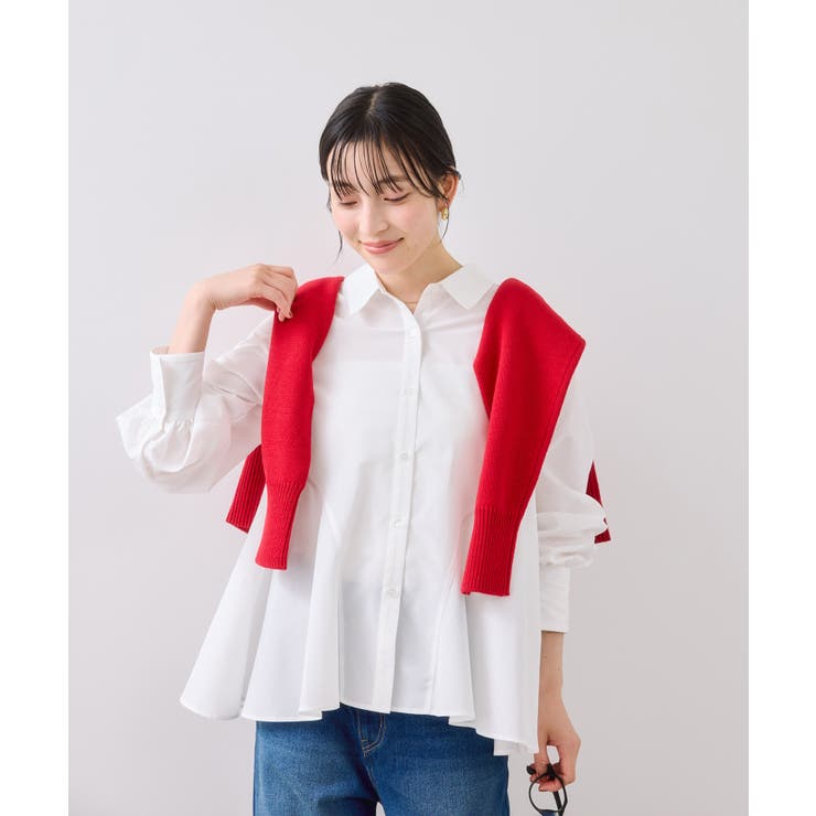 ヘムデザインフレアシャツ/イージーケア | VIS  | 詳細画像15 