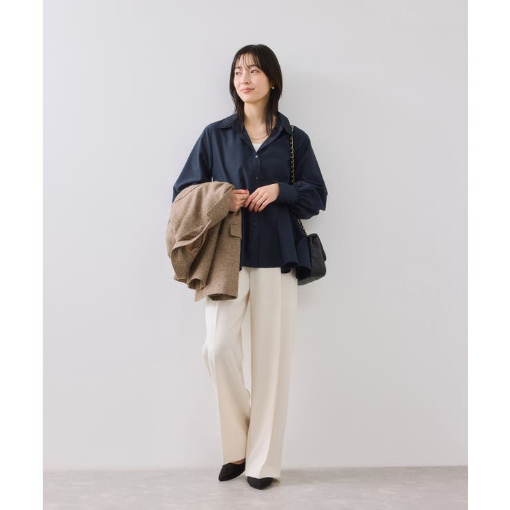 ヘムデザインフレアシャツ/イージーケア | VIS  | 詳細画像2 