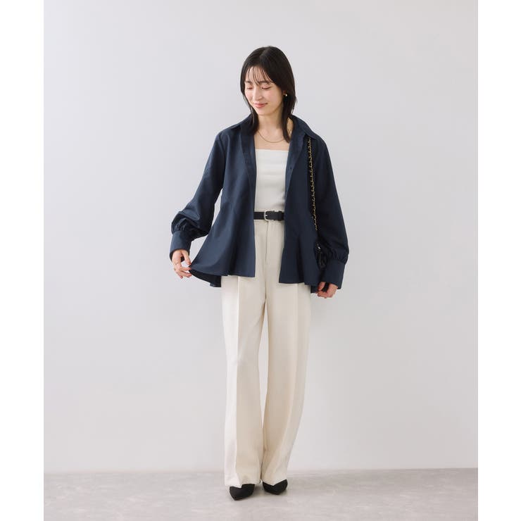 ヘムデザインフレアシャツ/イージーケア | VIS  | 詳細画像6 