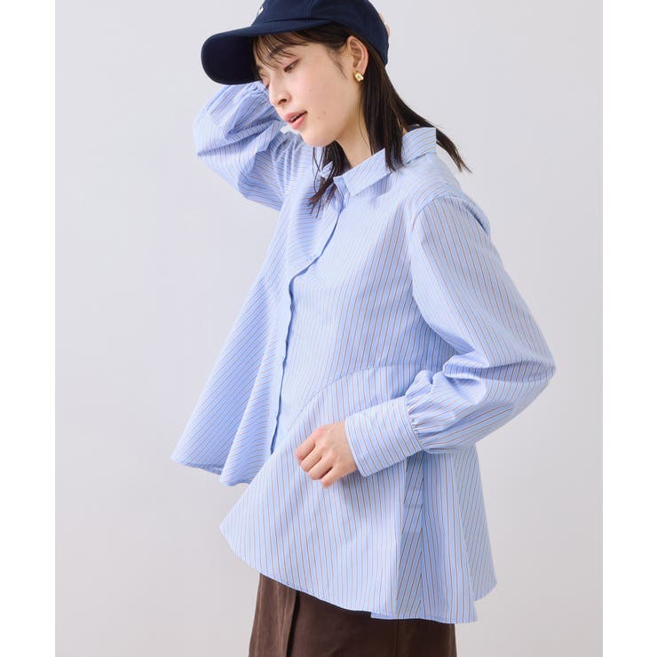 ヘムデザインフレアシャツ/イージーケア | VIS  | 詳細画像8 