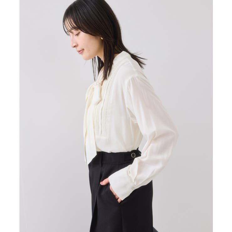 ランダムピンタックボウタイブラウス | VIS  | 詳細画像2 