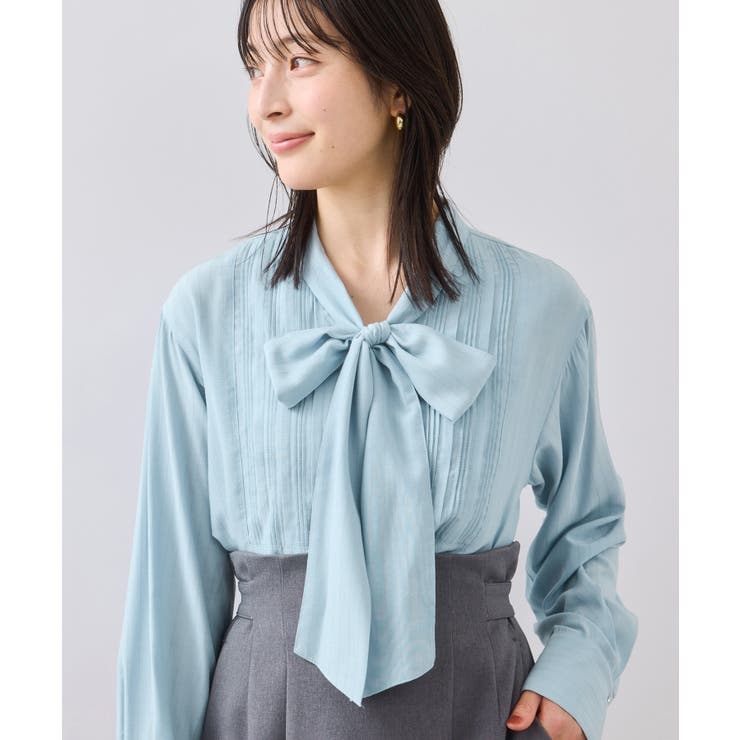 ランダムピンタックボウタイブラウス | VIS  | 詳細画像21 