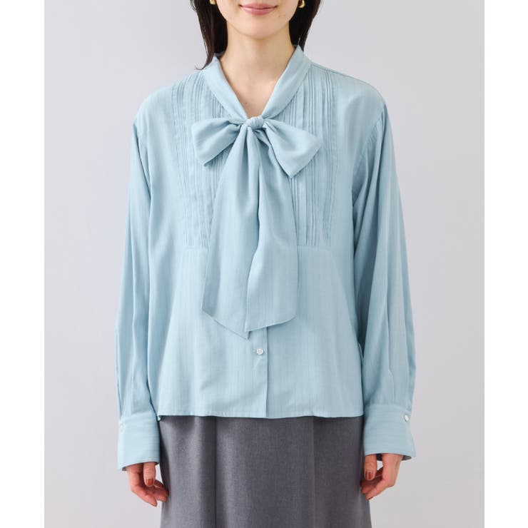 ランダムピンタックボウタイブラウス | VIS  | 詳細画像24 