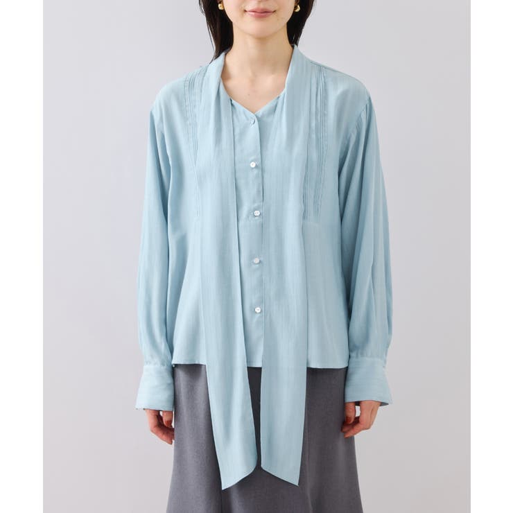 ランダムピンタックボウタイブラウス | VIS  | 詳細画像27 