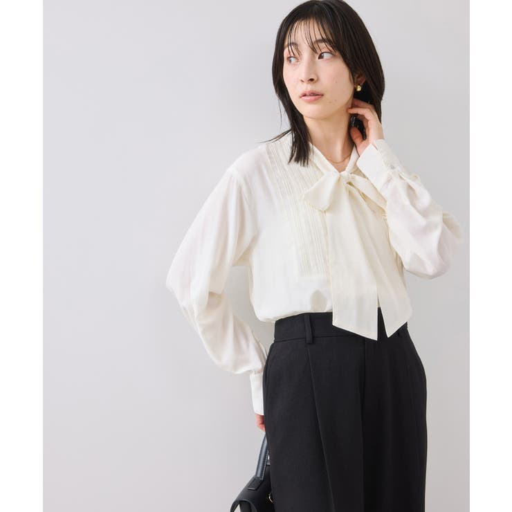 ランダムピンタックボウタイブラウス | VIS  | 詳細画像4 