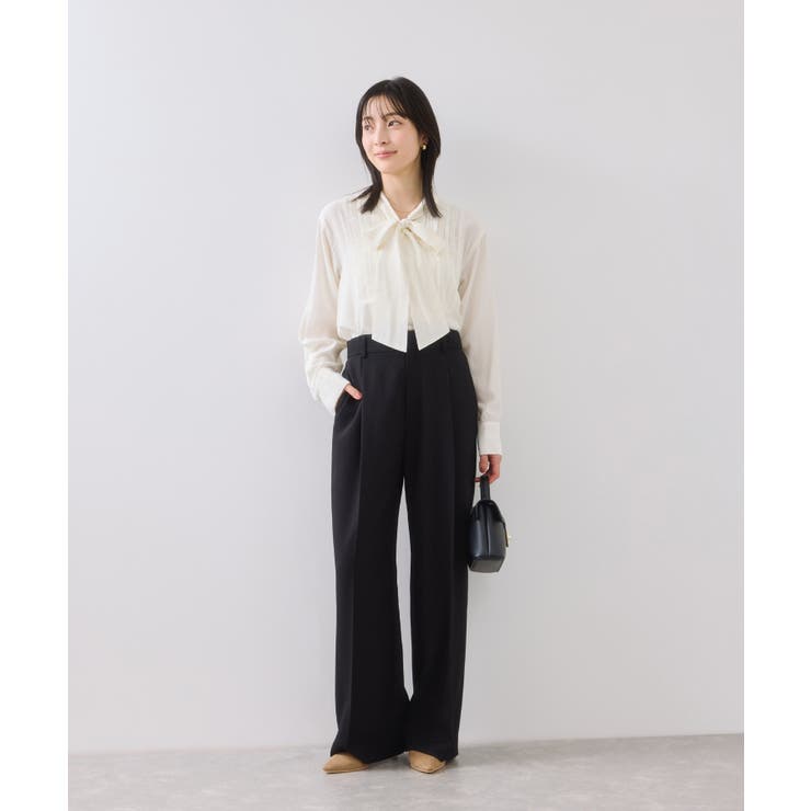 ランダムピンタックボウタイブラウス | VIS  | 詳細画像6 