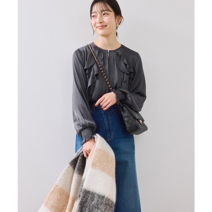 割線フリルブラウス/イージーケア | VIS  | 詳細画像14 