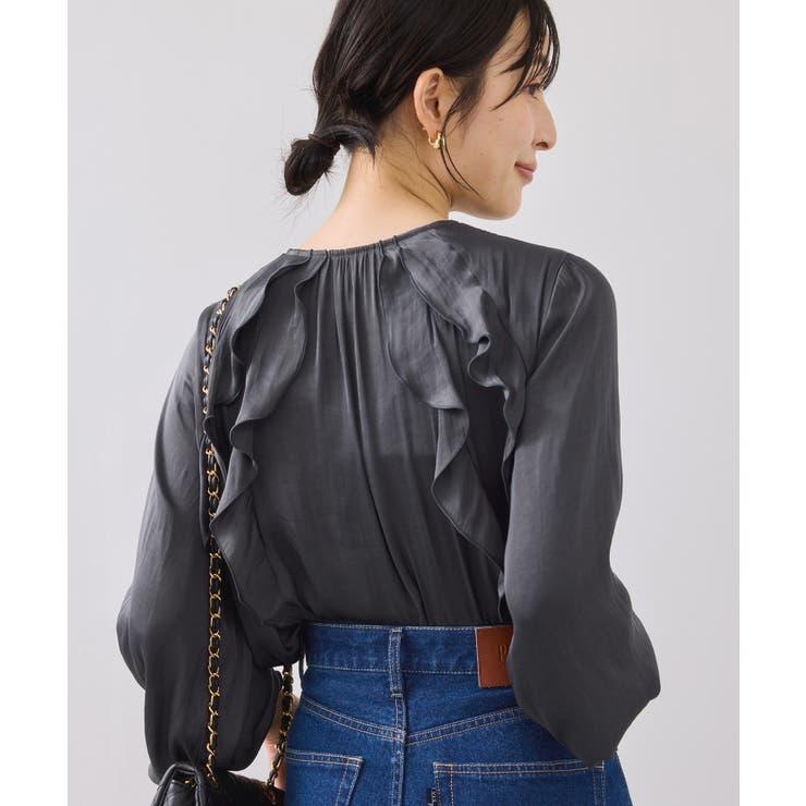 割線フリルブラウス/イージーケア | VIS  | 詳細画像16 