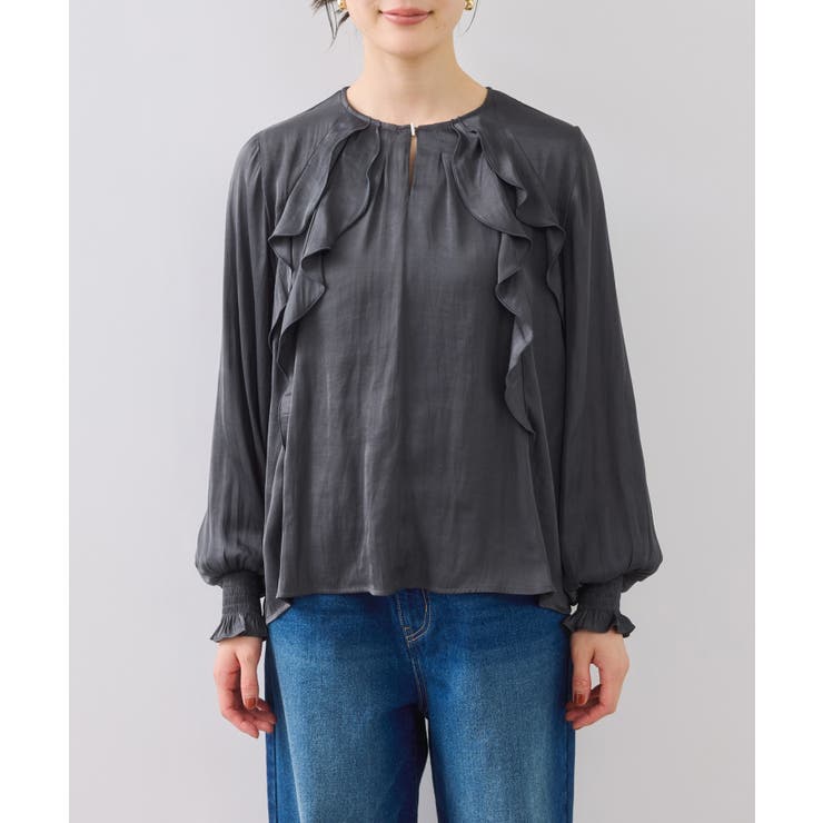 割線フリルブラウス/イージーケア | VIS  | 詳細画像18 