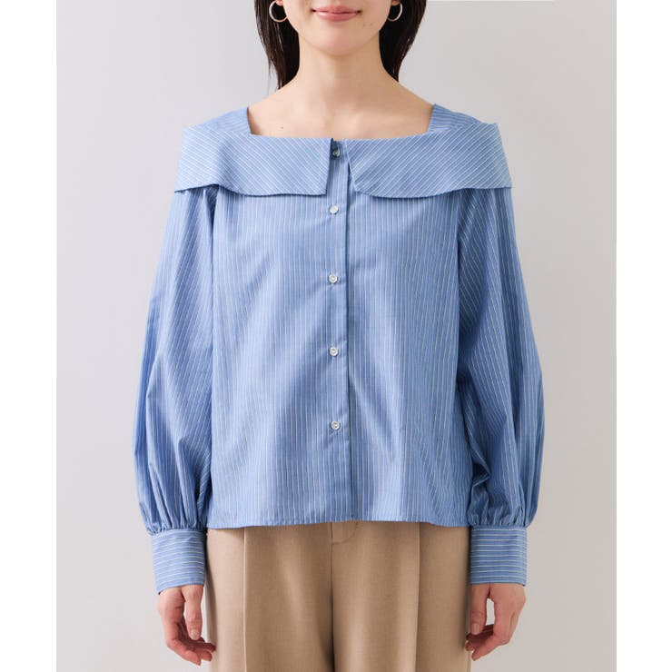 オフショルライクロングスリーブブラウス/イージーケア | VIS  | 詳細画像24 