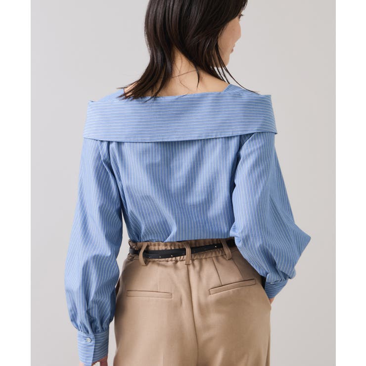 オフショルライクロングスリーブブラウス/イージーケア | VIS  | 詳細画像5 