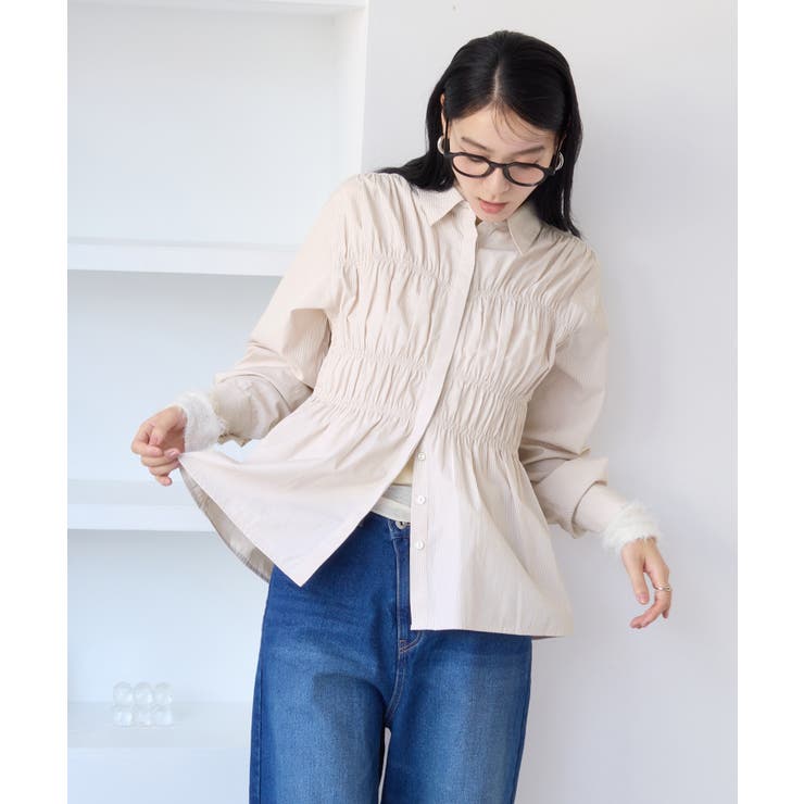 シャーリングデザインシャツ | VIS  | 詳細画像11 