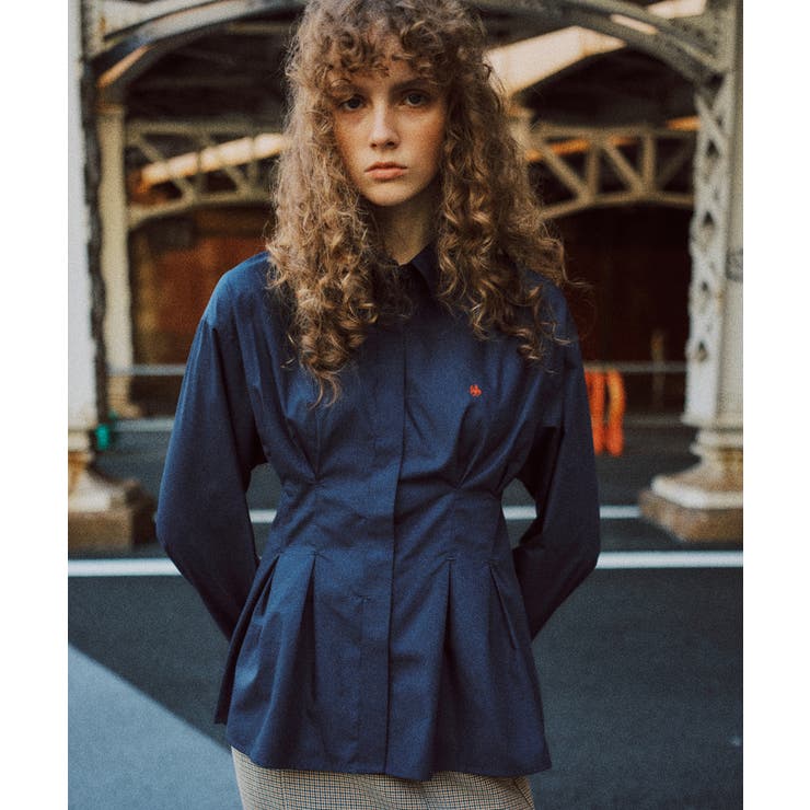 ネイビー(40) | 【POLOBCS】VIS別注ウエストタックフレアシャツ | VIS 