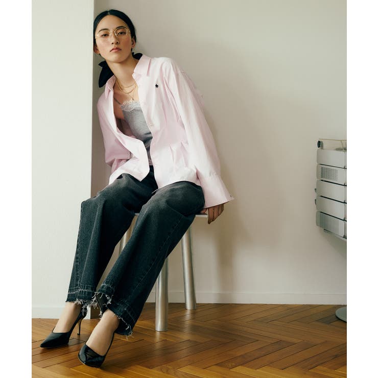 【POLO BCS】VIS別注ベルト付きウエストタックシャツブラウス | VIS  | 詳細画像13 