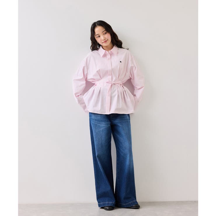 【POLO BCS】VIS別注ベルト付きウエストタックシャツブラウス | VIS  | 詳細画像17 
