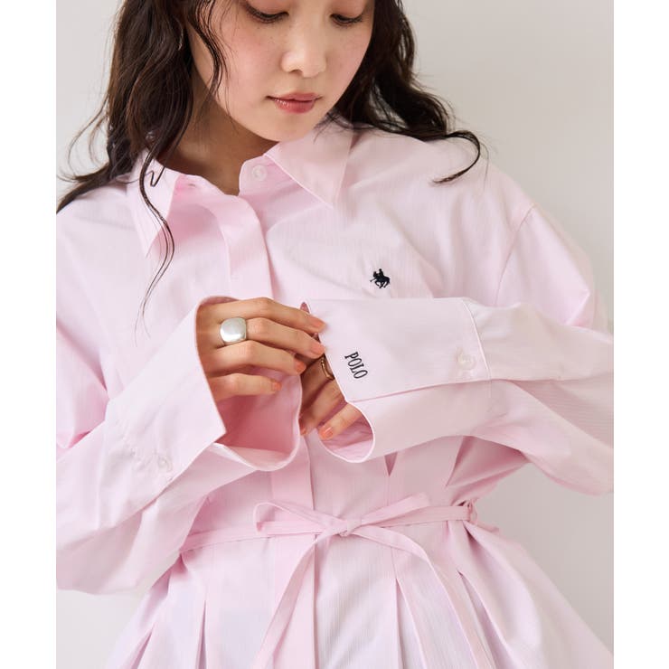 【POLO BCS】VIS別注ベルト付きウエストタックシャツブラウス | VIS  | 詳細画像19 