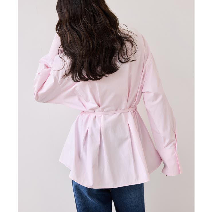 【POLO BCS】VIS別注ベルト付きウエストタックシャツブラウス | VIS  | 詳細画像20 