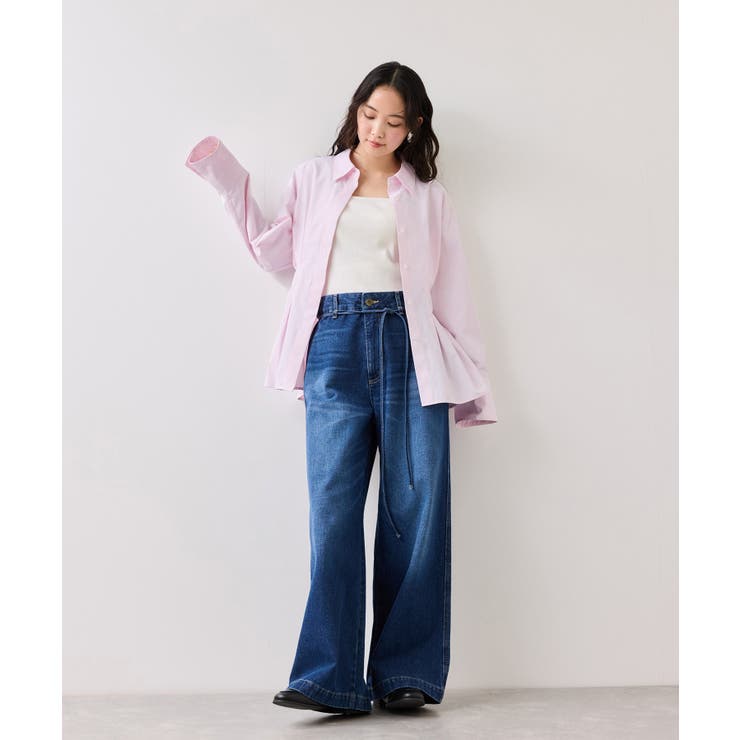 【POLO BCS】VIS別注ベルト付きウエストタックシャツブラウス | VIS  | 詳細画像21 