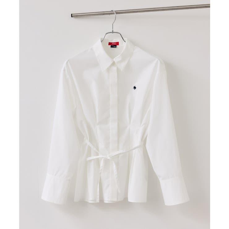 【POLO BCS】VIS別注ベルト付きウエストタックシャツブラウス | VIS  | 詳細画像24 