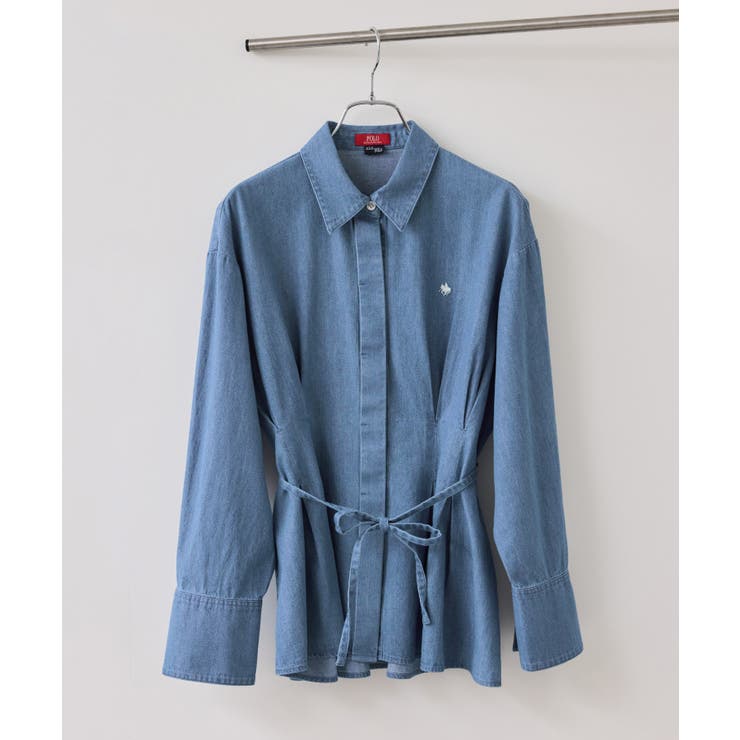 【POLO BCS】VIS別注ベルト付きウエストタックシャツブラウス | VIS  | 詳細画像25 