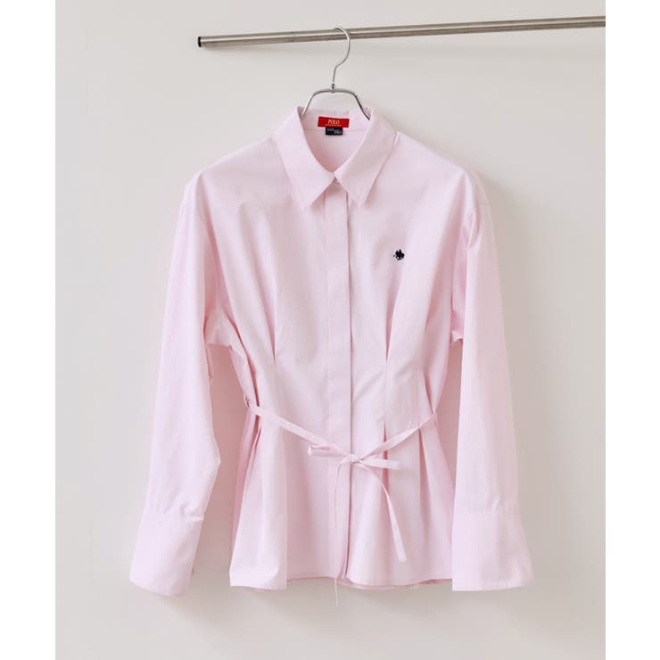 【POLO BCS】VIS別注ベルト付きウエストタックシャツブラウス | VIS  | 詳細画像26 