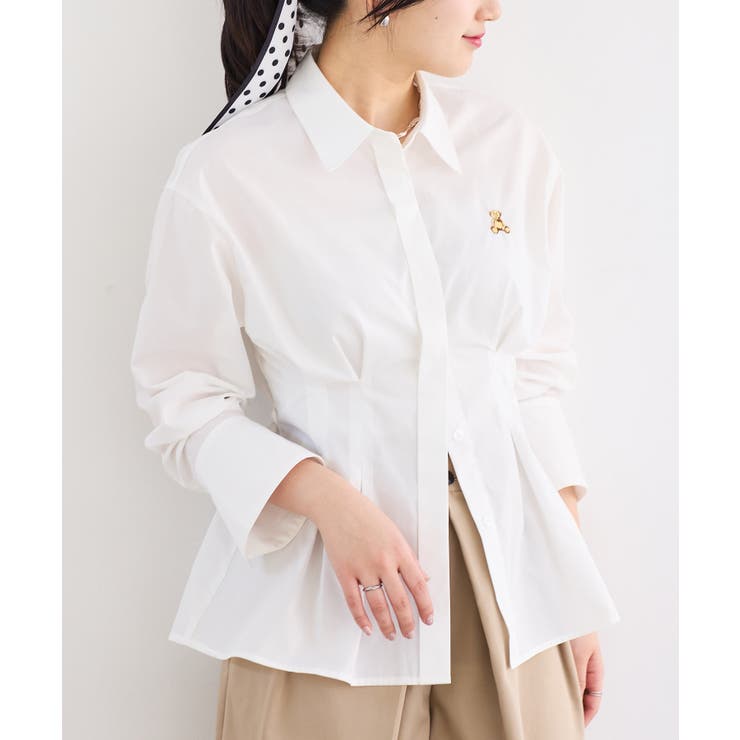 【POLO BCS】VIS別注ベルト付きウエストタックシャツブラウス | VIS  | 詳細画像43 