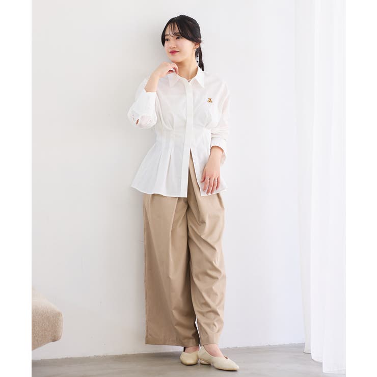 【POLO BCS】VIS別注ベルト付きウエストタックシャツブラウス | VIS  | 詳細画像44 