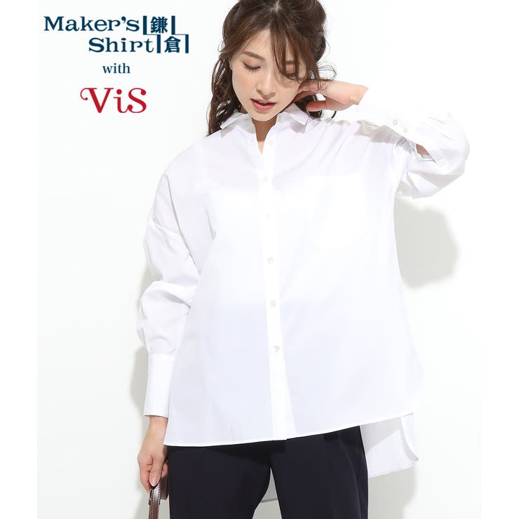 【鎌倉シャツ×ViS】ルーズシルエットシャツ[品番：VISW0003164]｜ViS （ビス