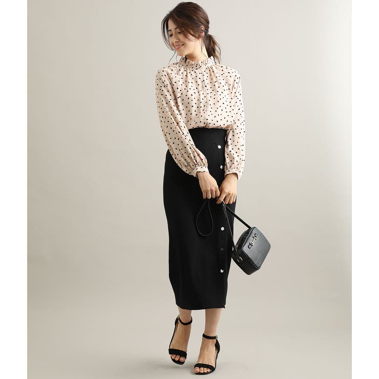 鎌倉シャツ Times Vis ジョーゼットスタンドフリルブラウス 品番 Visw Vis ビス のレディースファッション通販 Shoplist ショップリスト