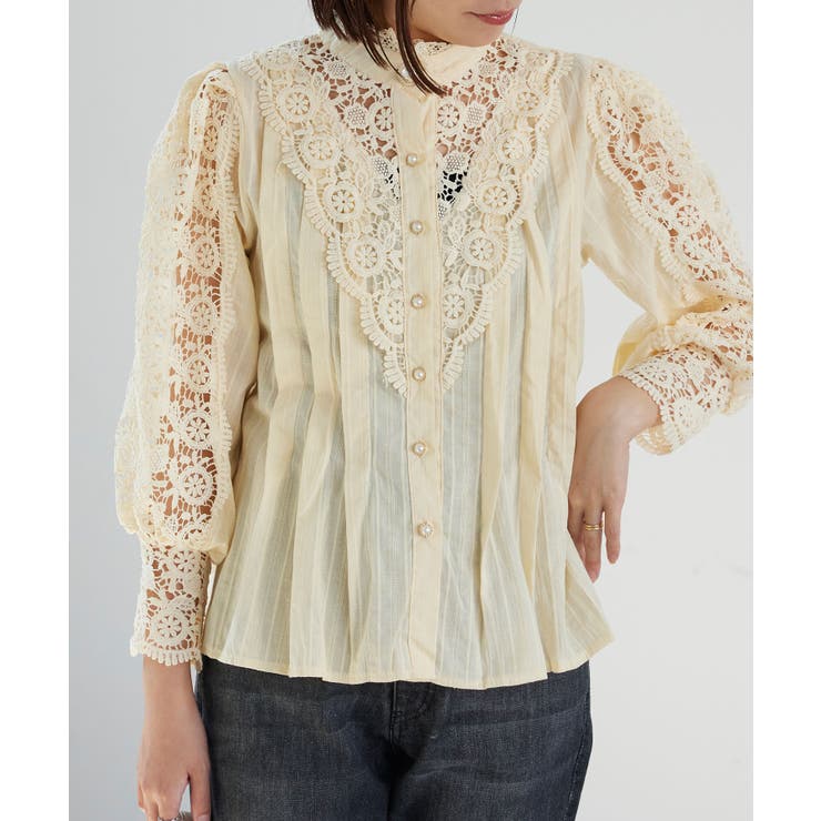 【WEB限定】ハイネックレースブラウス | VIS  | 詳細画像6 