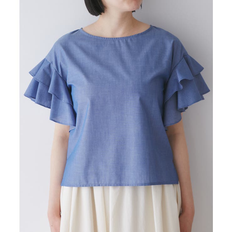 【WEB限定】袖フリルアソート柄半袖ブラウス【洗える】 | VIS  | 詳細画像16 