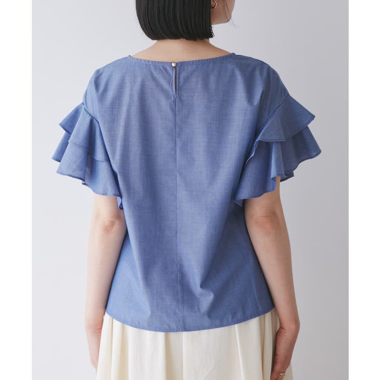 【WEB限定】袖フリルアソート柄半袖ブラウス【洗える】 | VIS  | 詳細画像18 