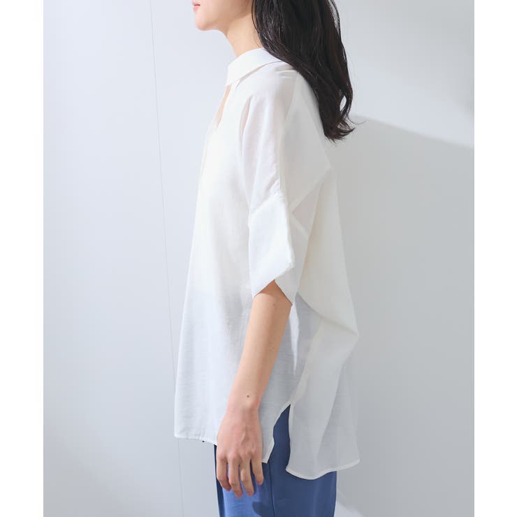 【WEB限定】バックシャンスキッパーブラウス | VIS  | 詳細画像20 