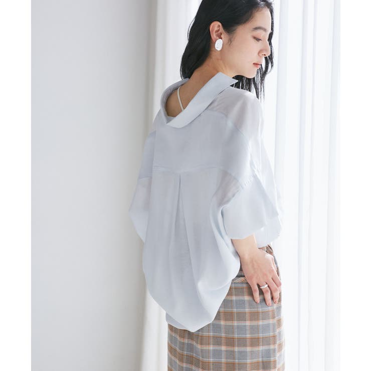 【WEB限定】バックシャンスキッパーブラウス | VIS  | 詳細画像9 